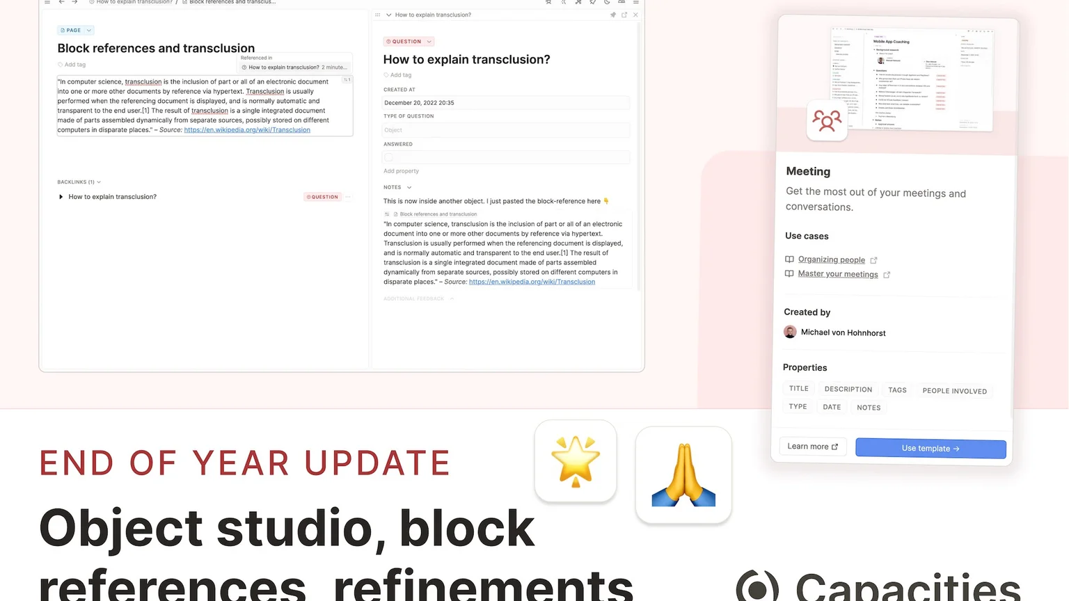 Object studio, block references, refinements
