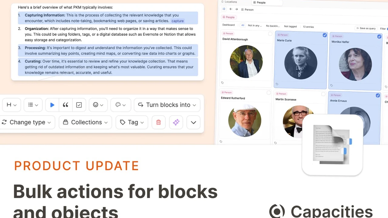 Bulk actions & more!