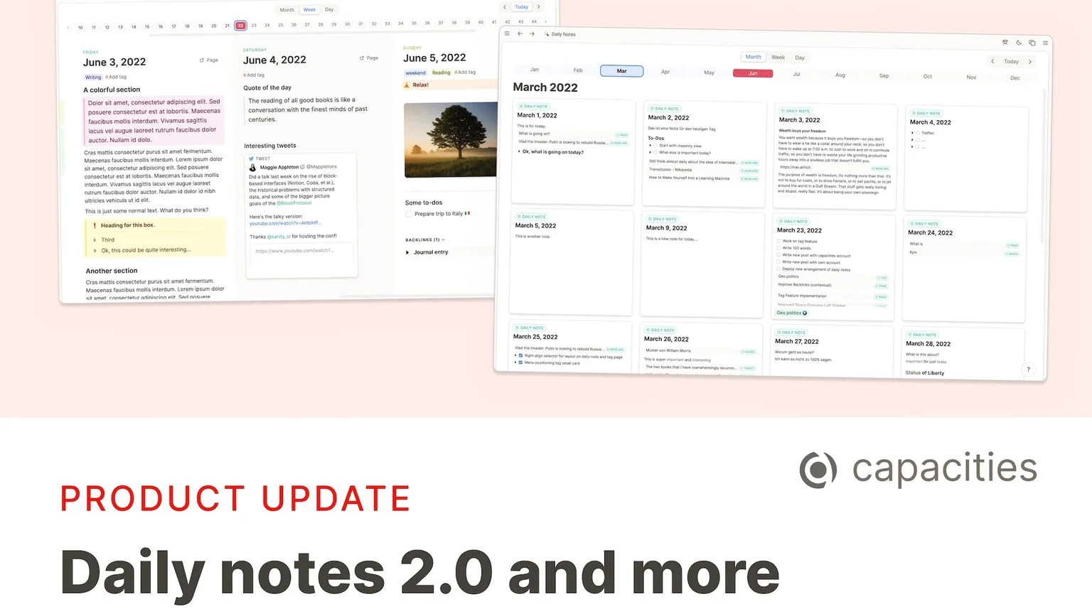 Daily notes 2.0 and more