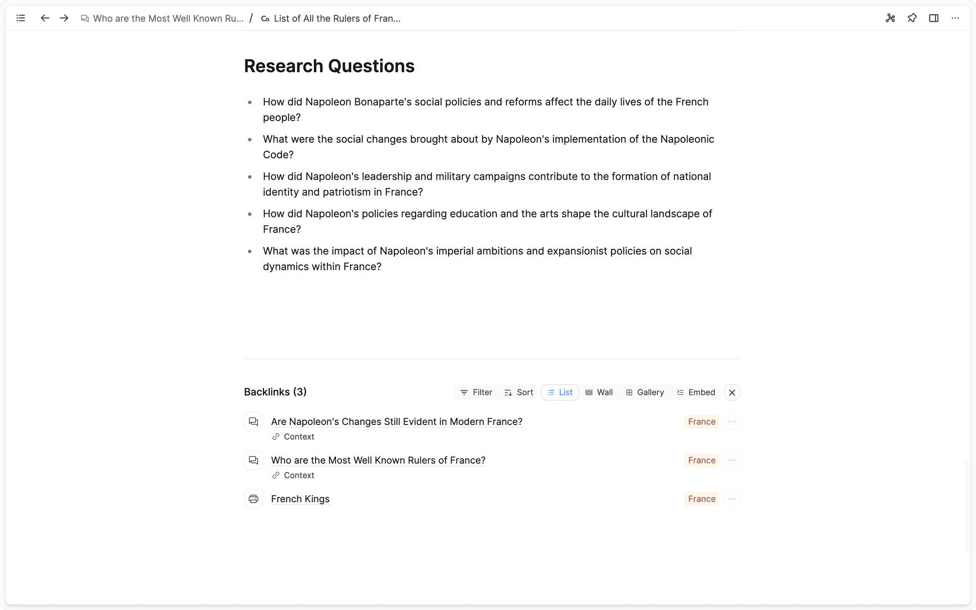 AI chat in backlinks