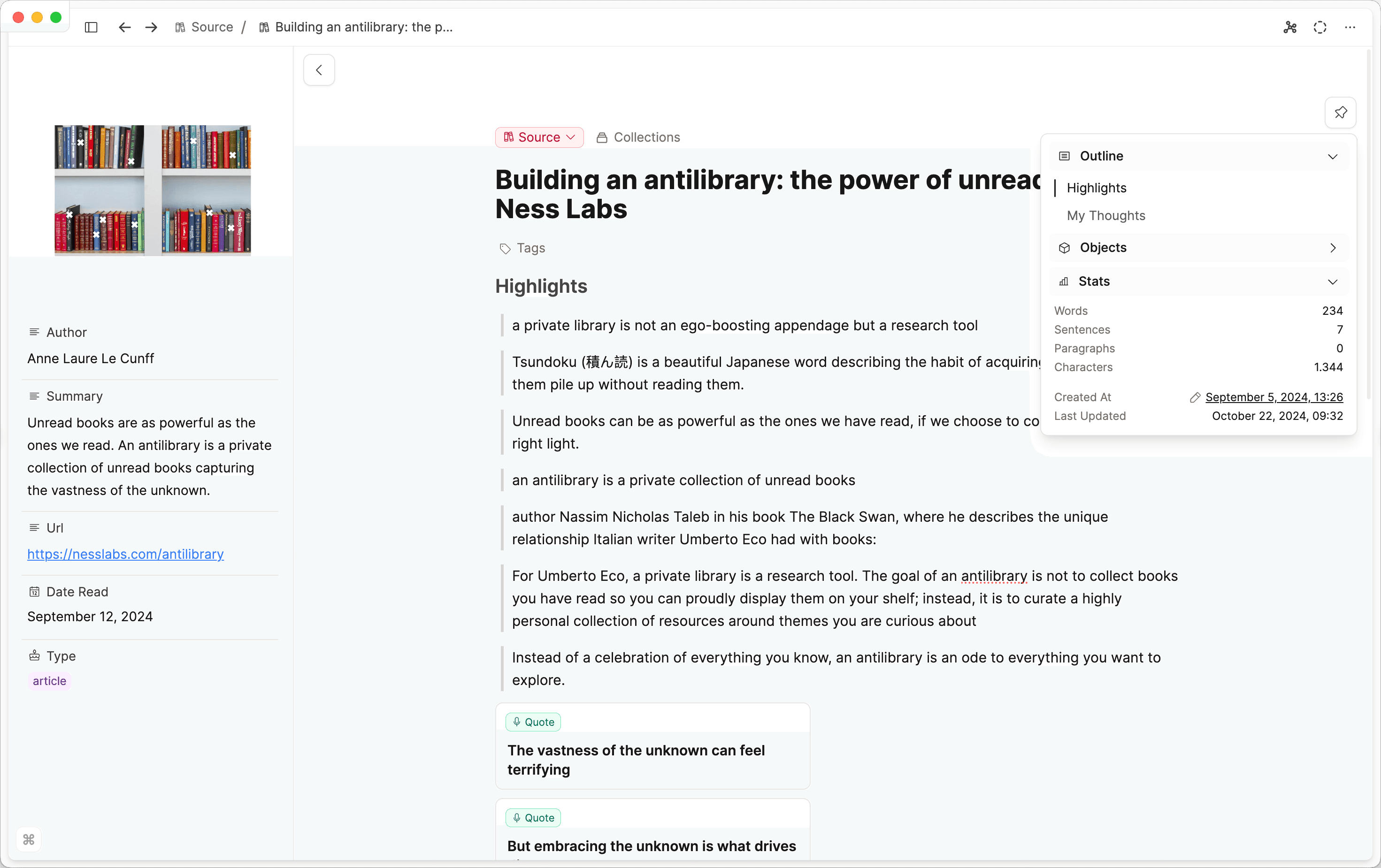 Floating sidebar