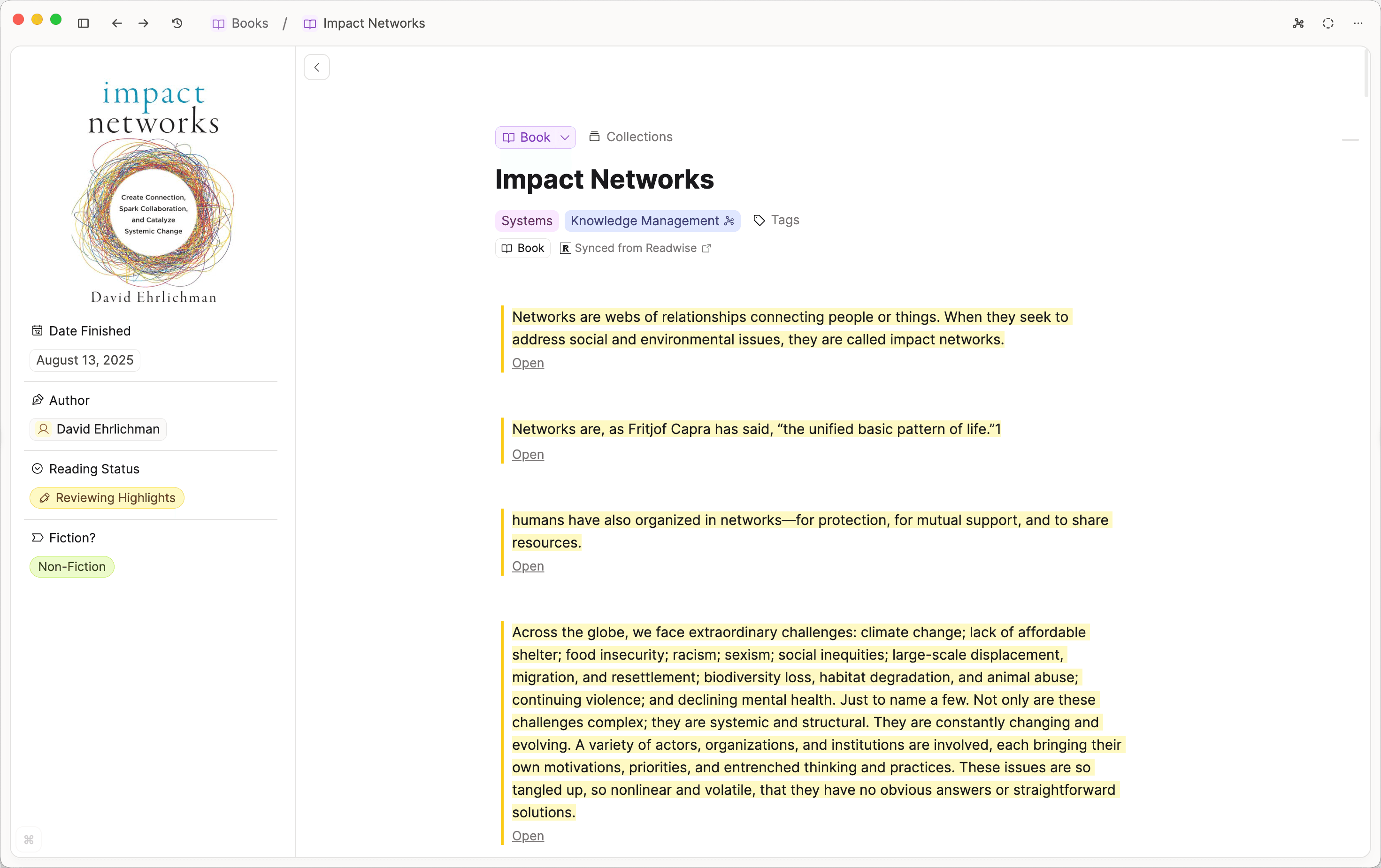 Readwise highlights