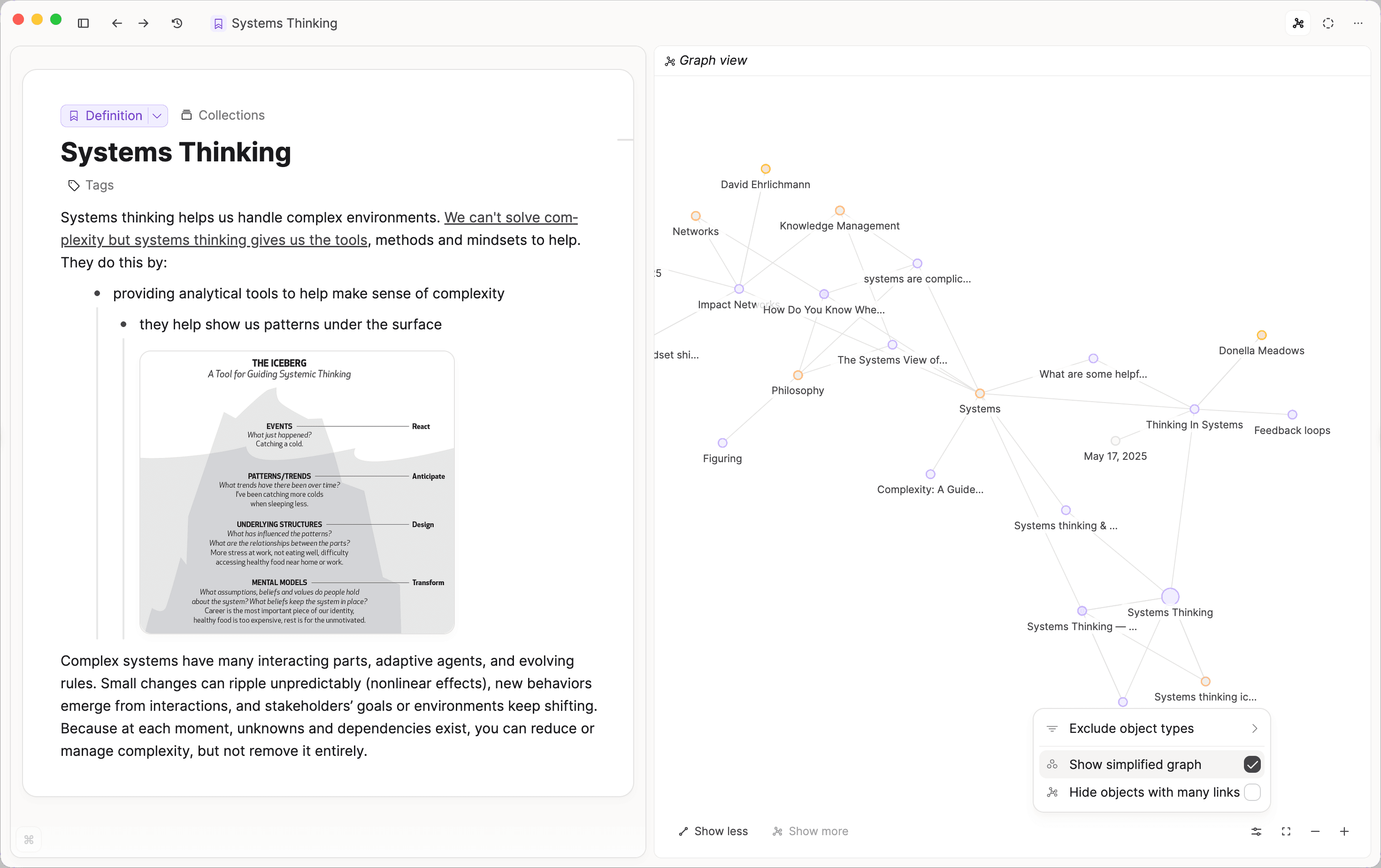 graph view options