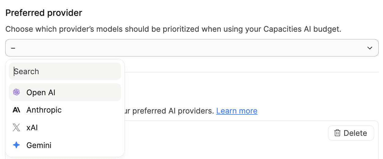 model picker