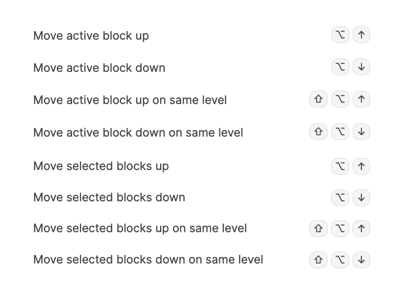 Move blocks on same level