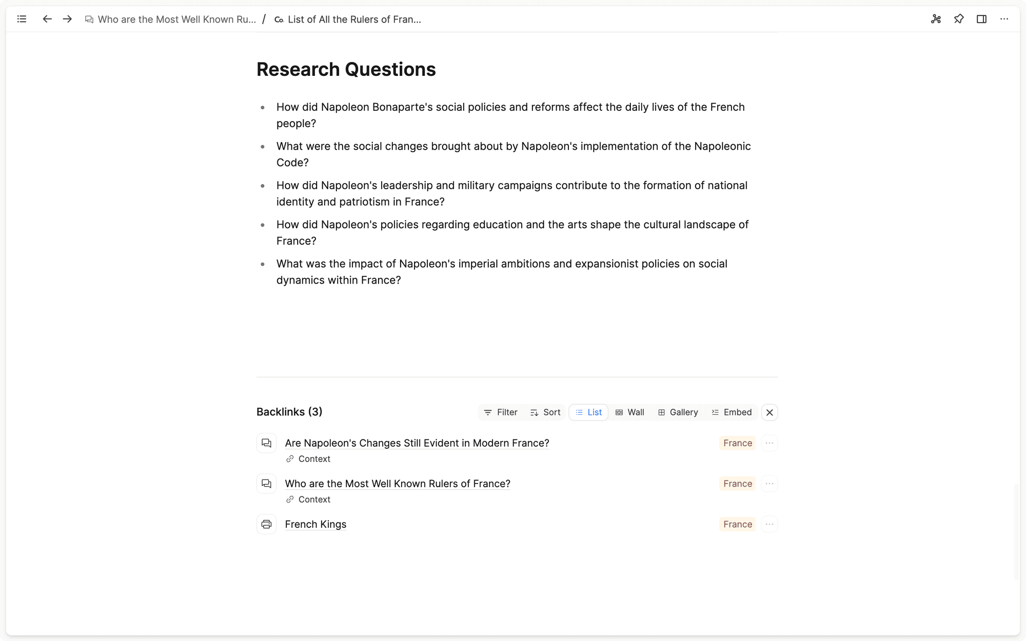 AI chat in backlinks