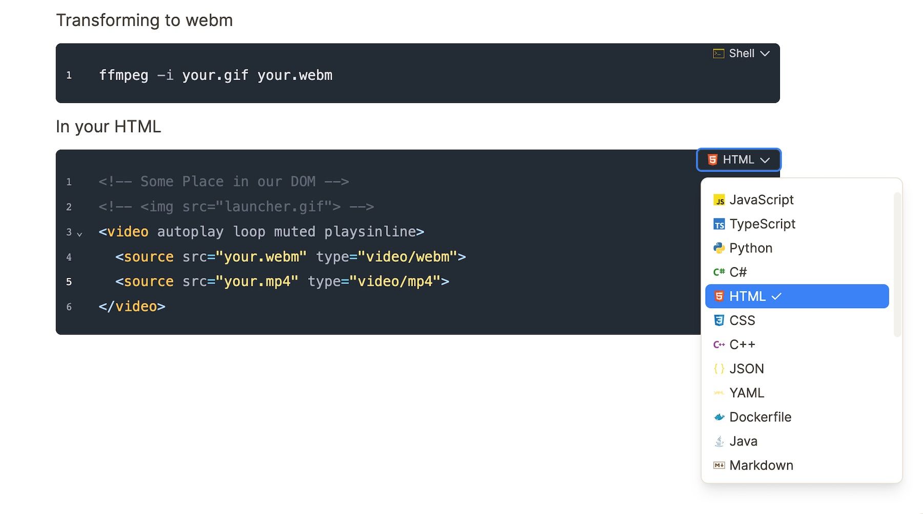 Turn into operations