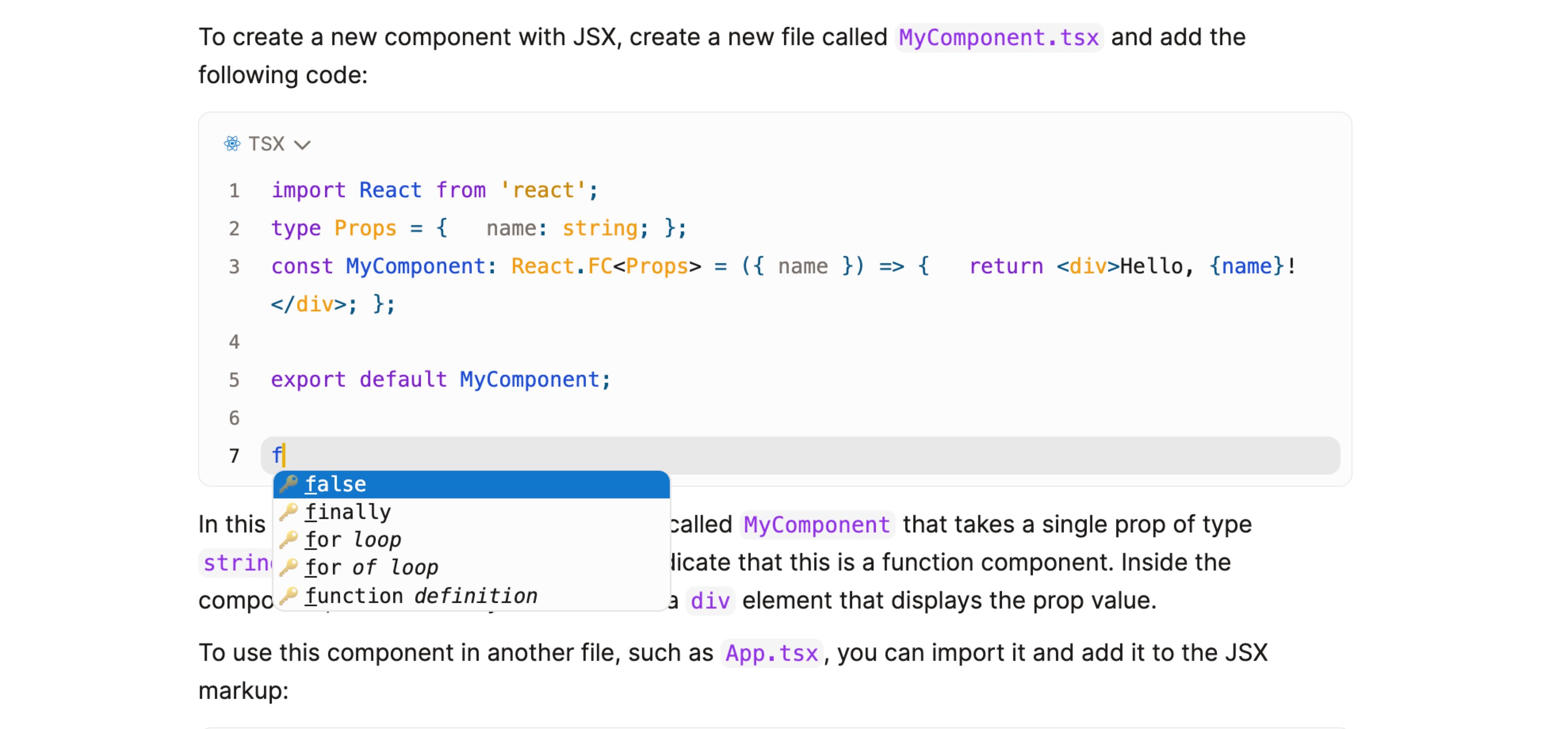 Code block improvements