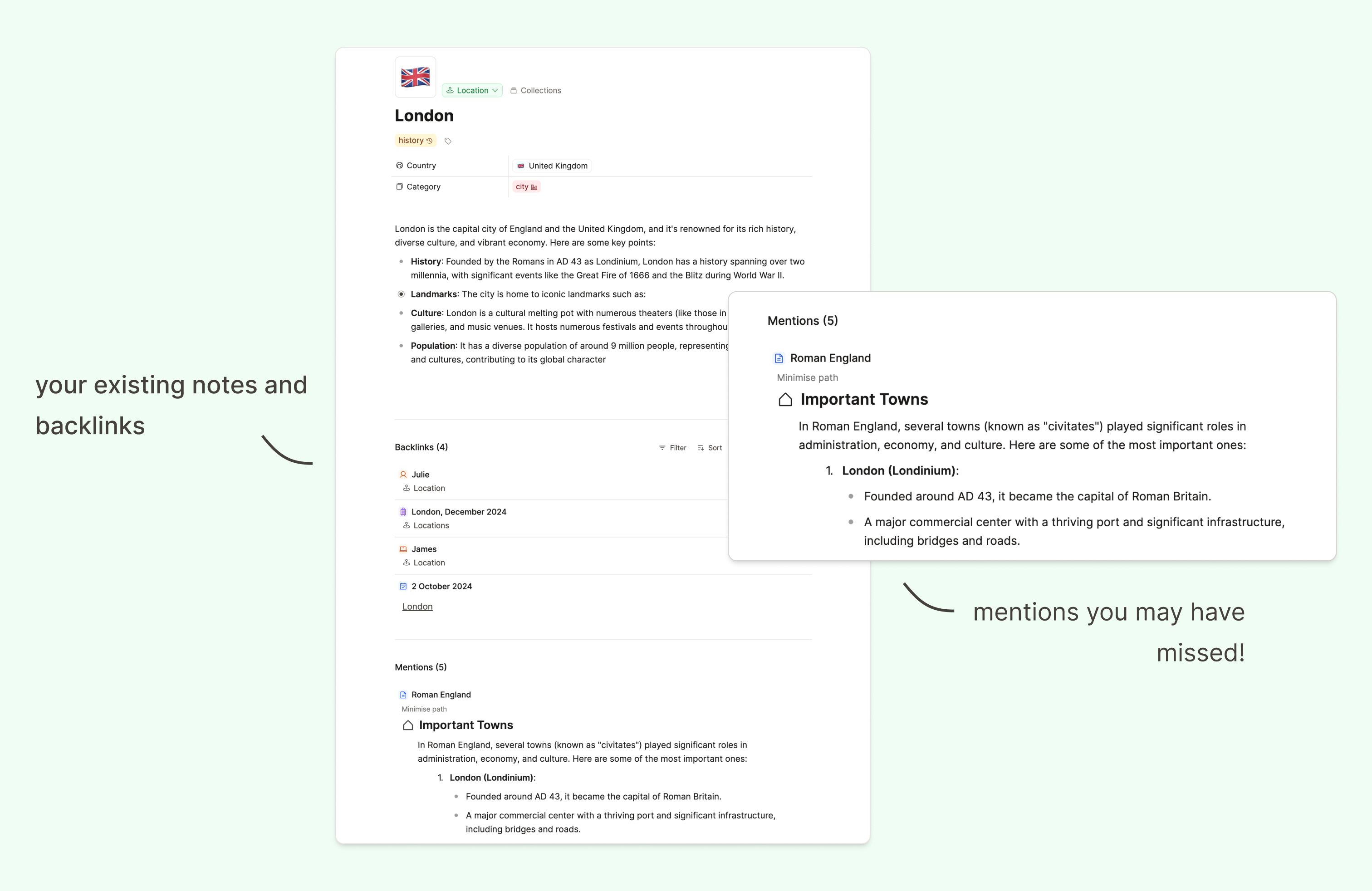 longer page unlinked mentions