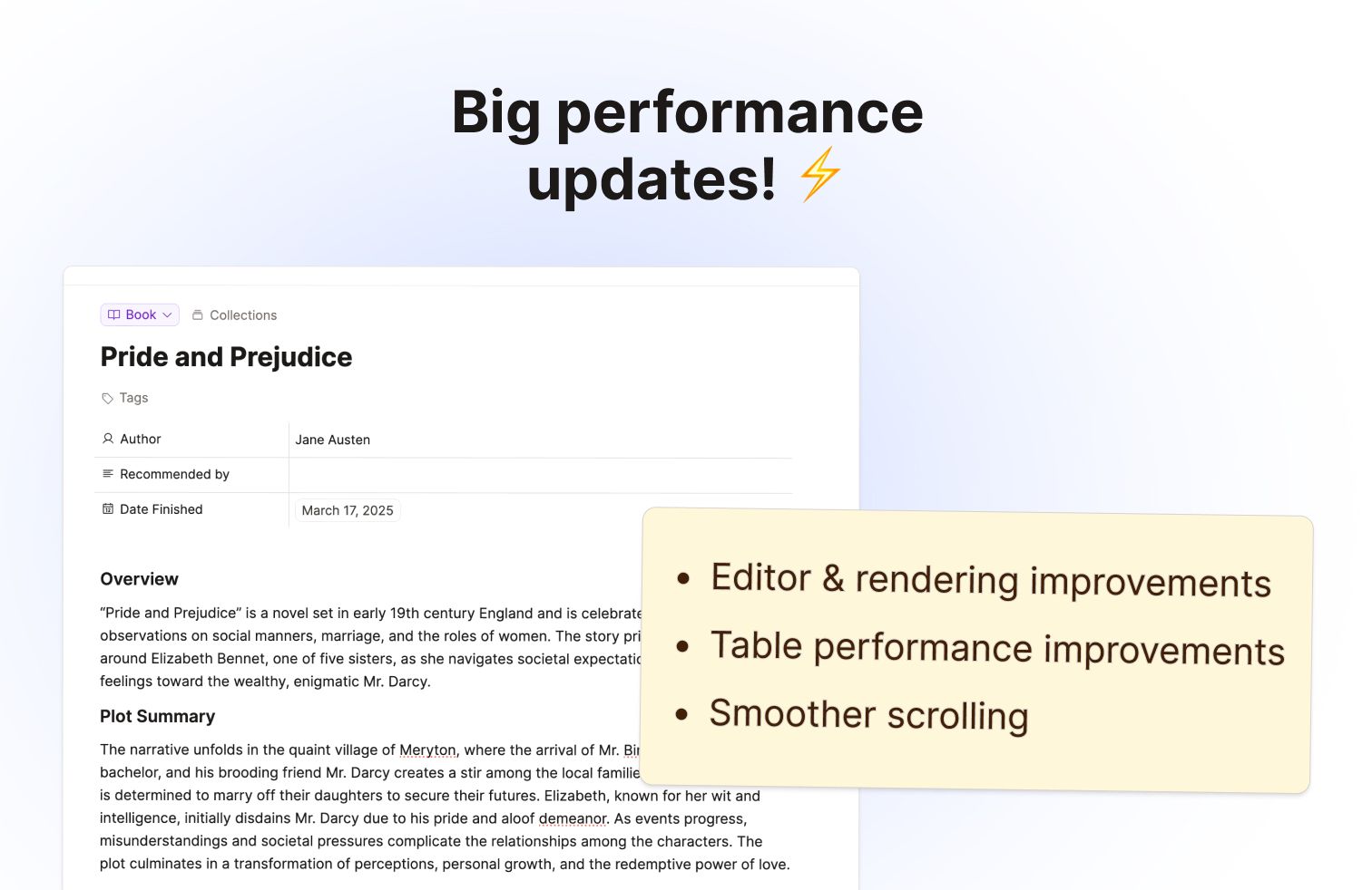 Performance improvements
