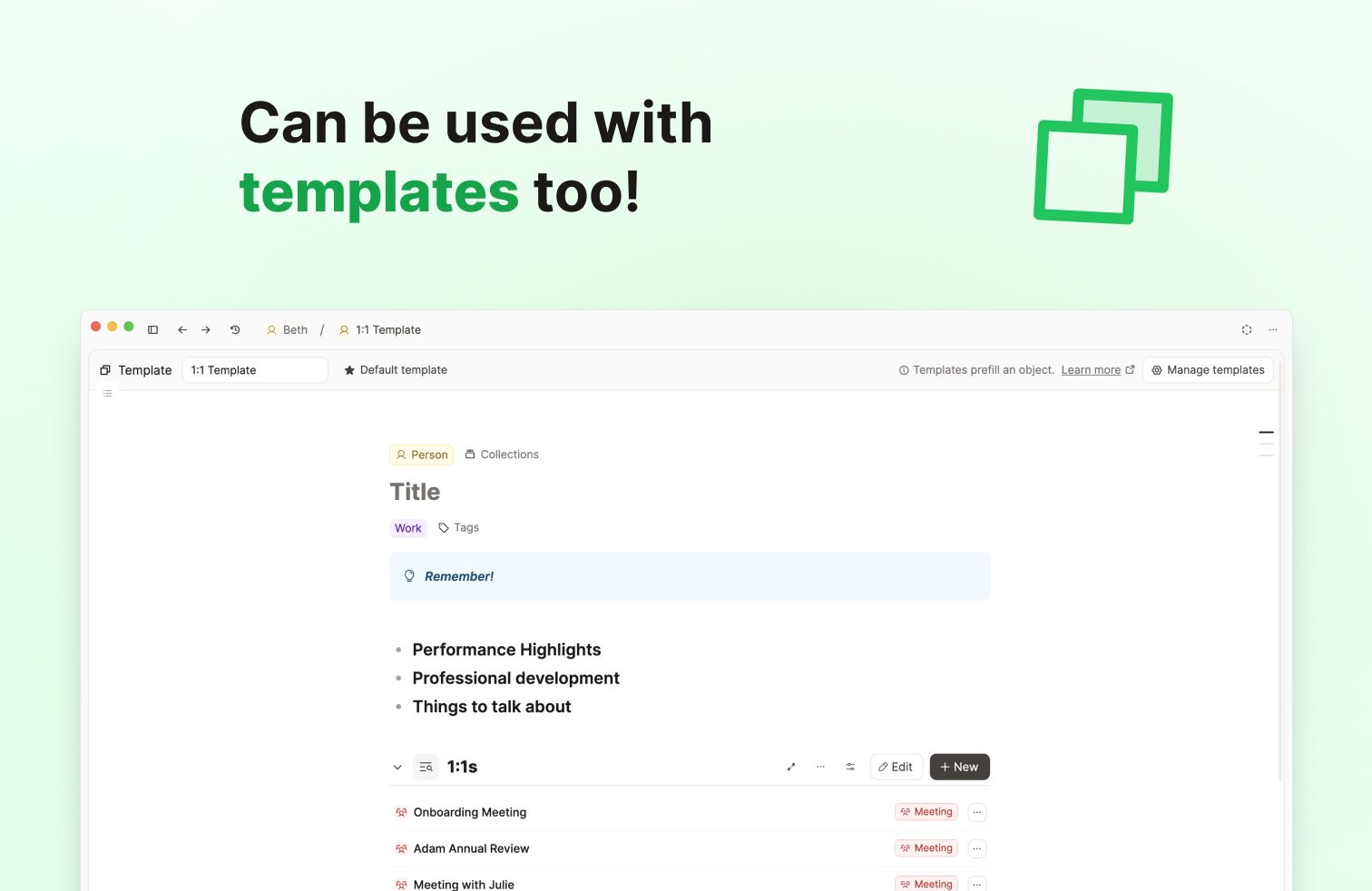 variable in template