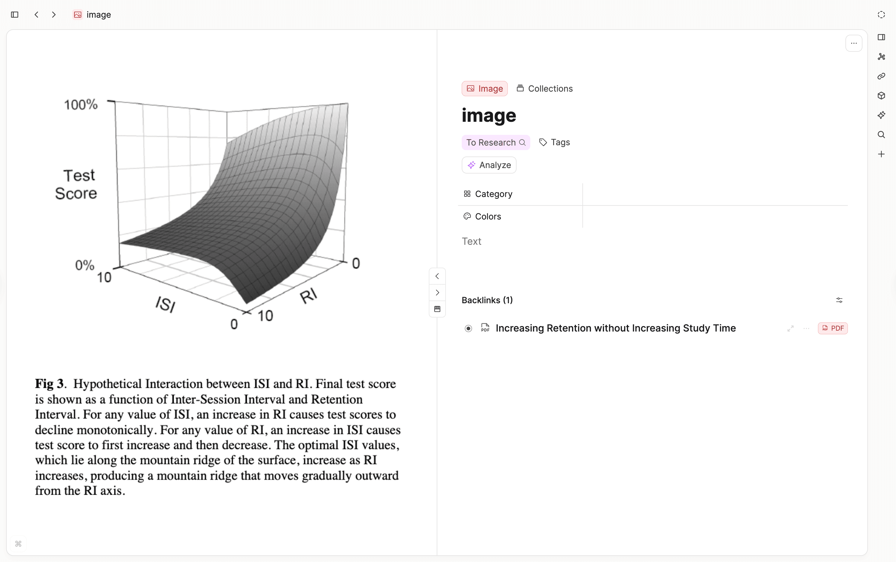 Image before analysis with the Analyze button