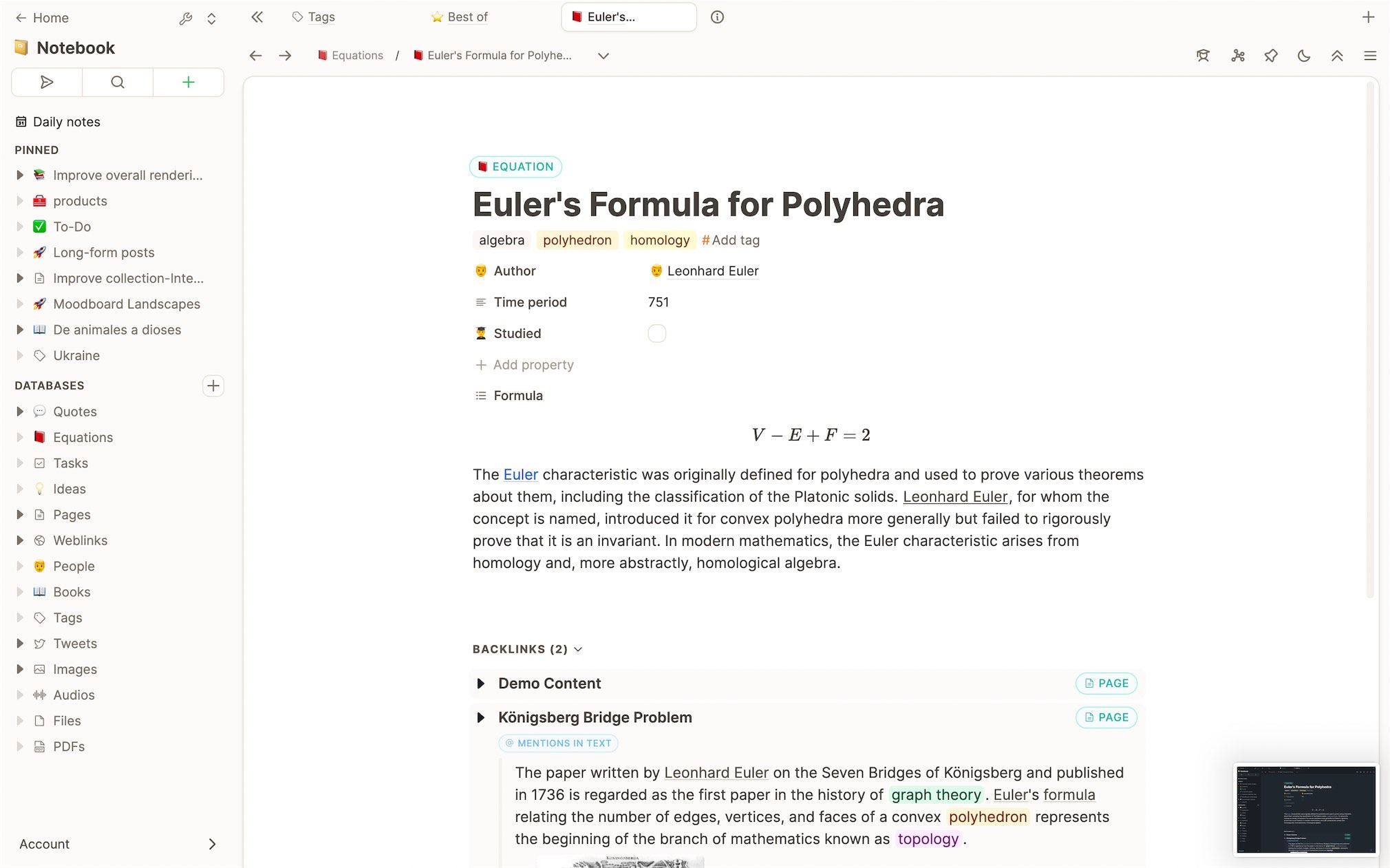 Better design of tabs.