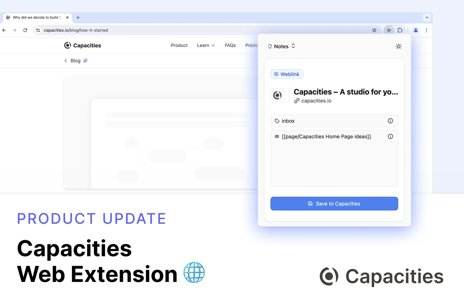 Introducing the Capacities Web Extension! π