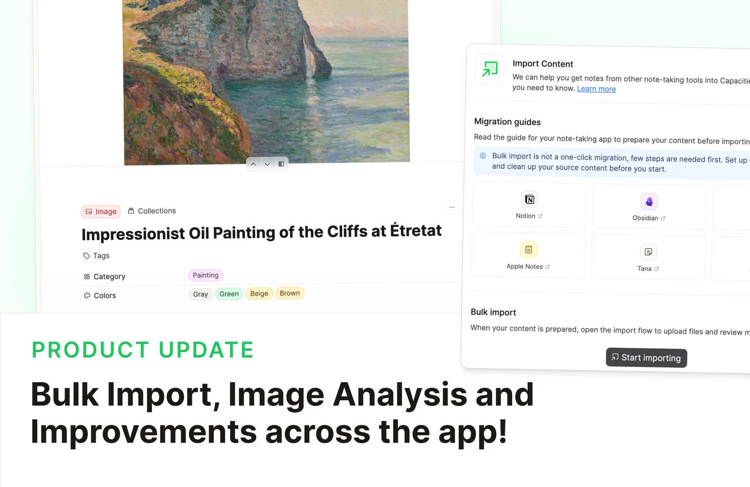 Bulk Import for Everyone, Image Analysis for Pro, and Continuous Improvements