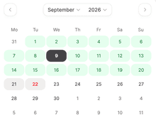 Reviewed daily notes in the calendar