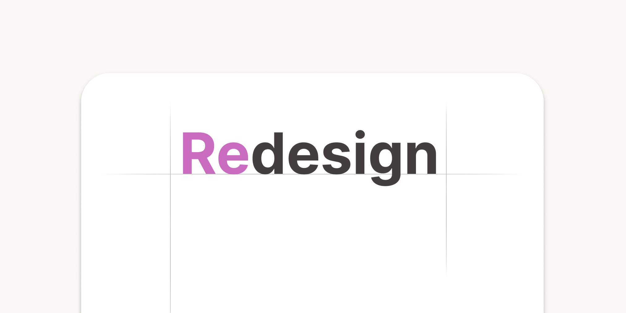 Our first redesign