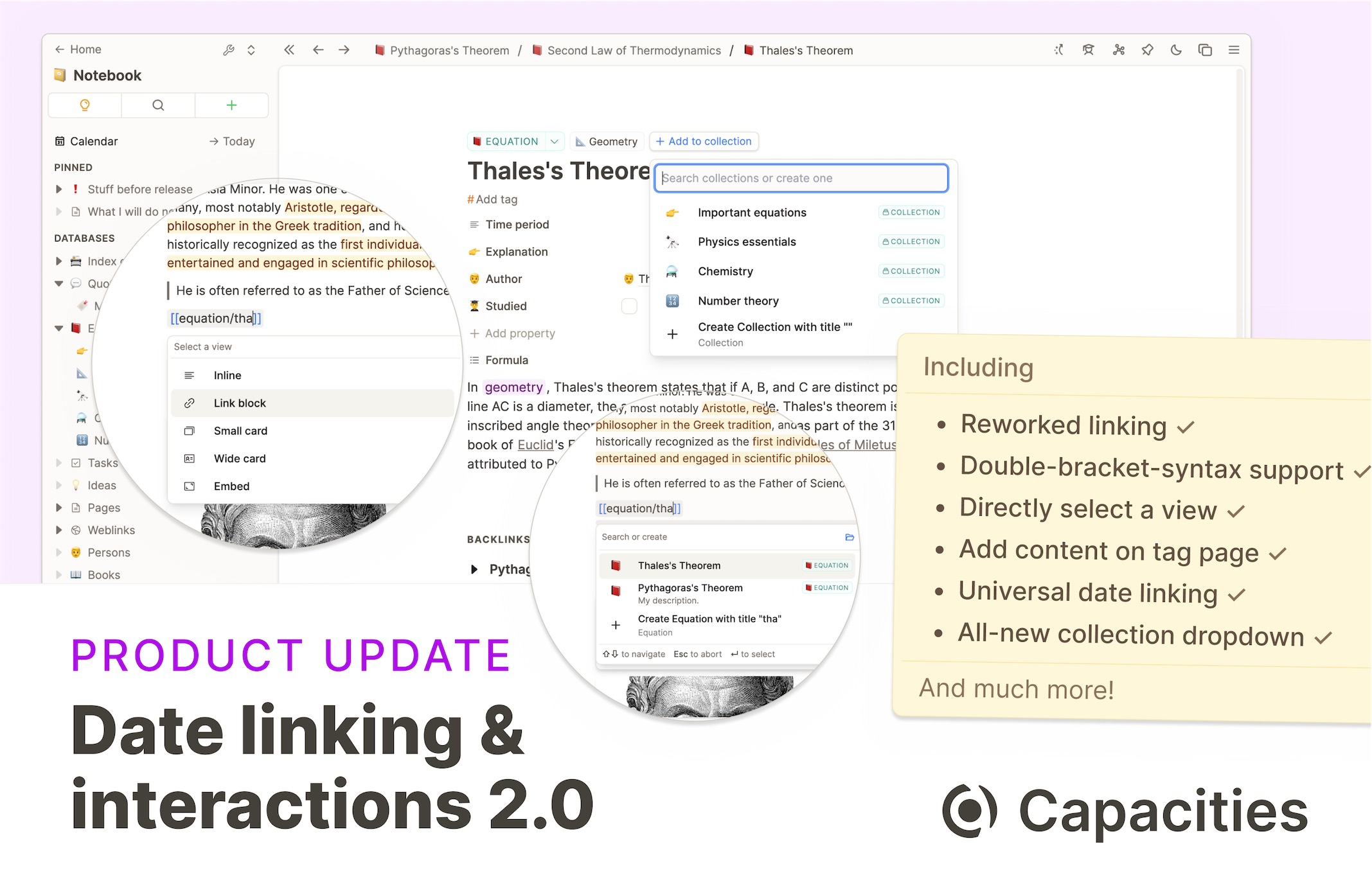 Date linking & interactions 2.0