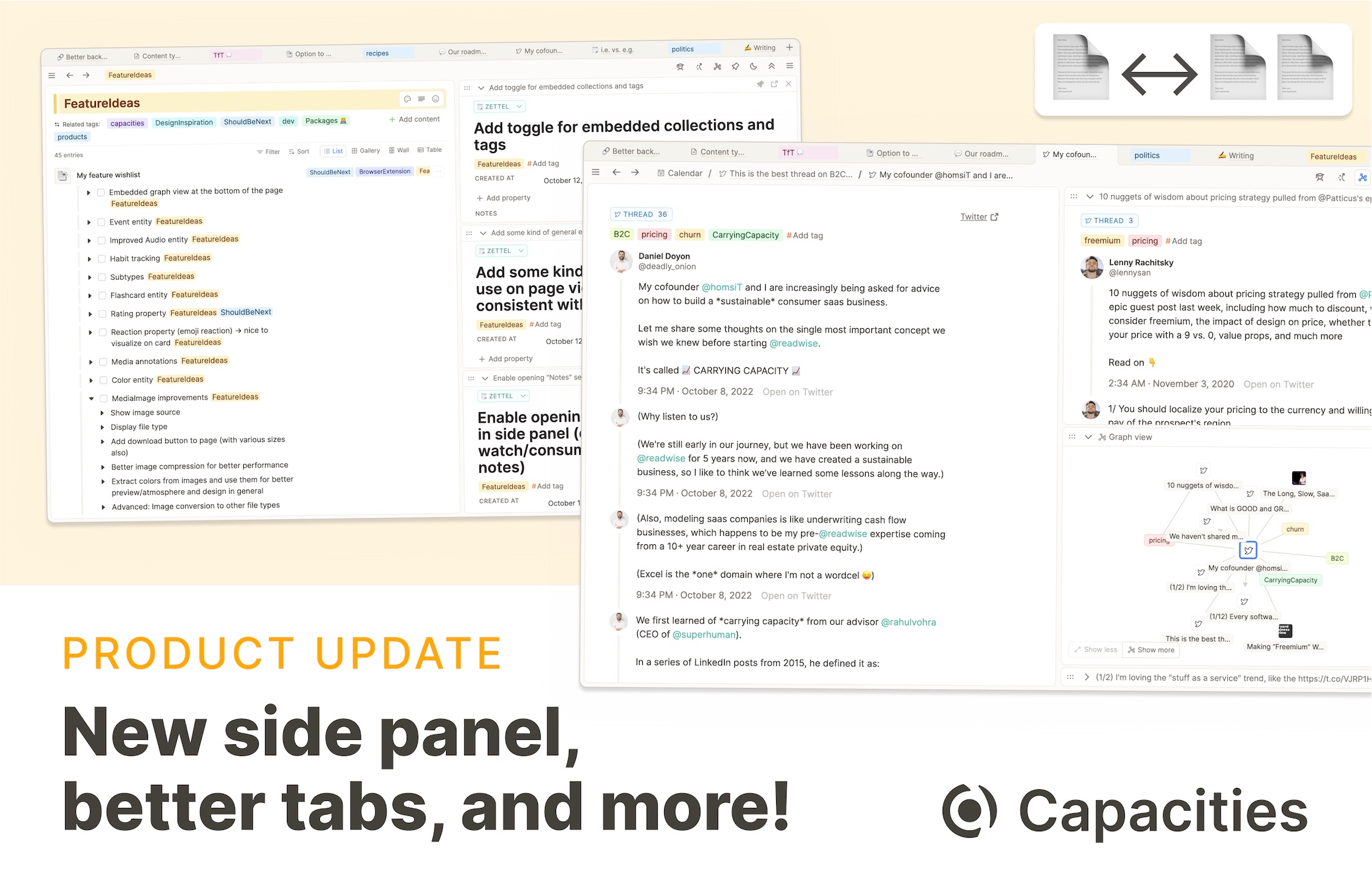 New sidepanel, better tabs, and more!