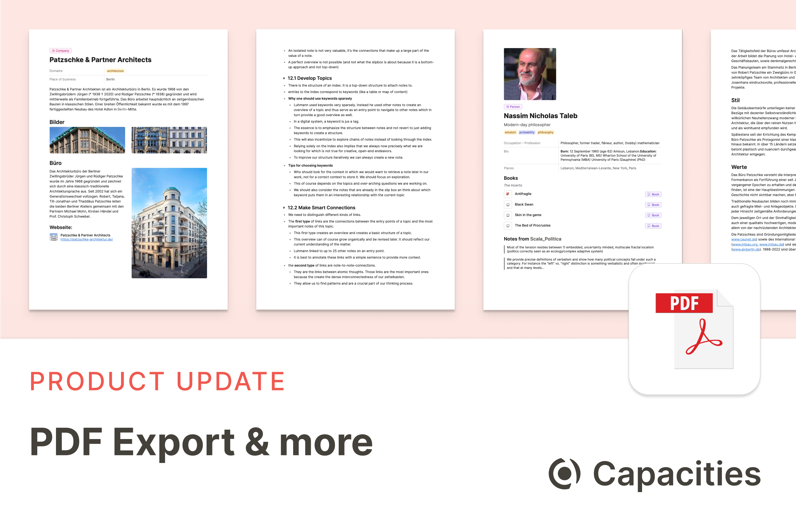 PDF Export & more