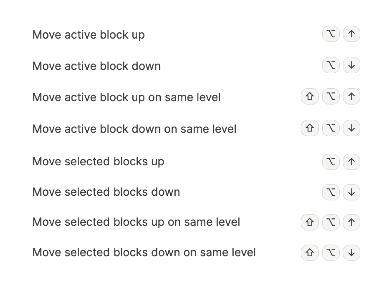 Move blocks on same level