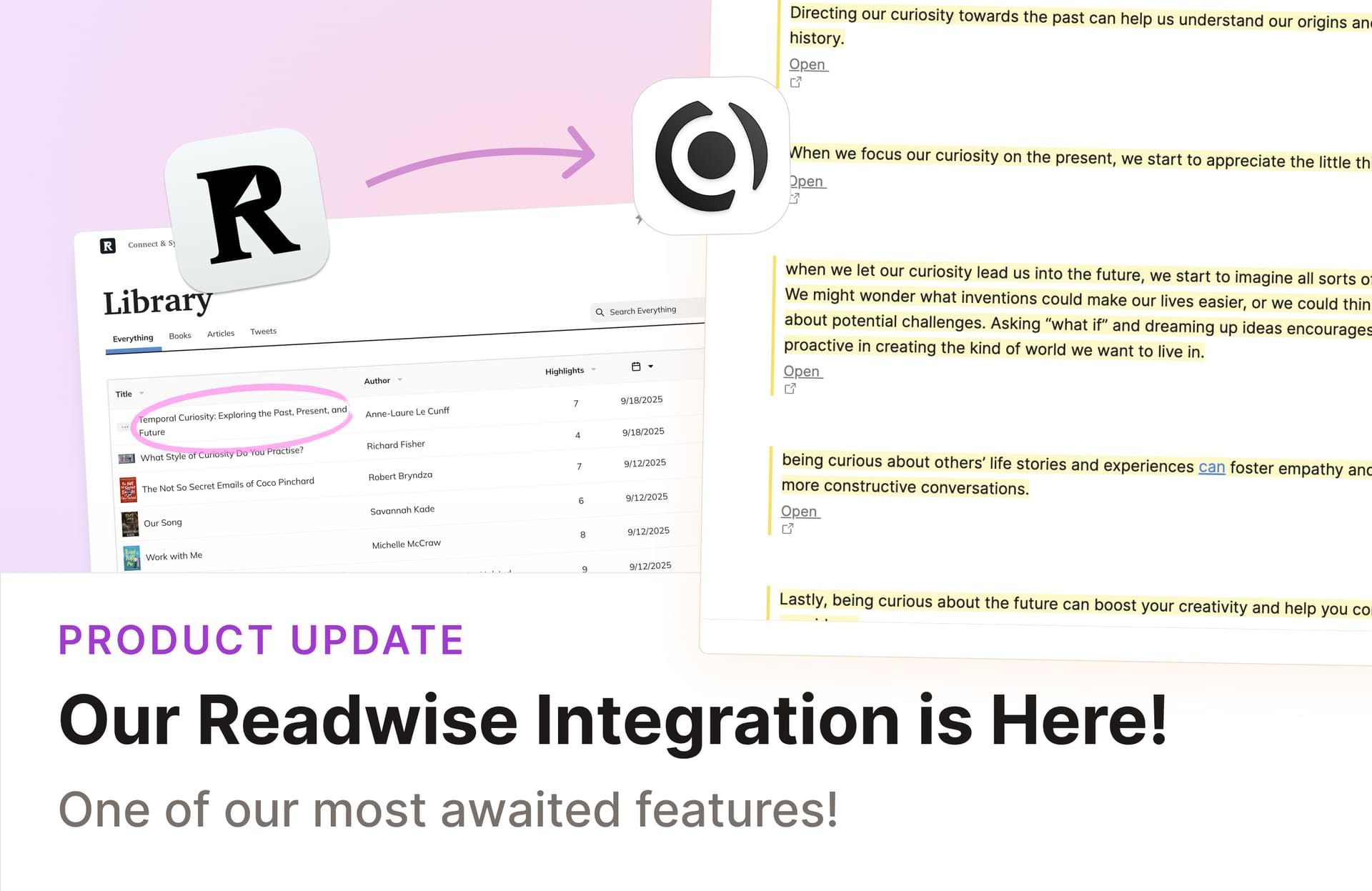 Our Readwise Integration is Here