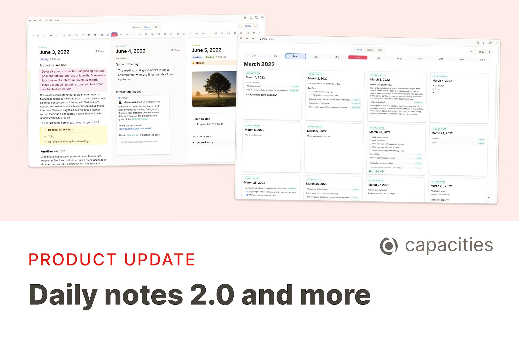 Daily notes 2.0 and more