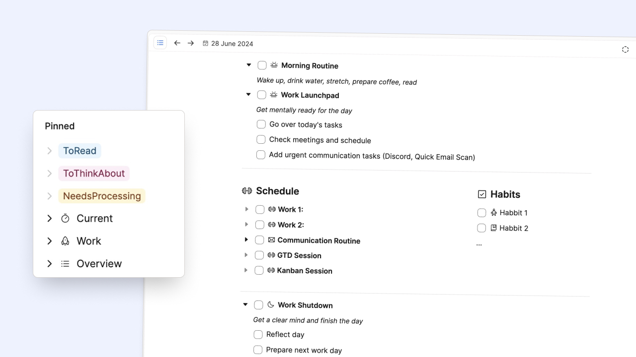 My simple but effective inbox and daily routines system